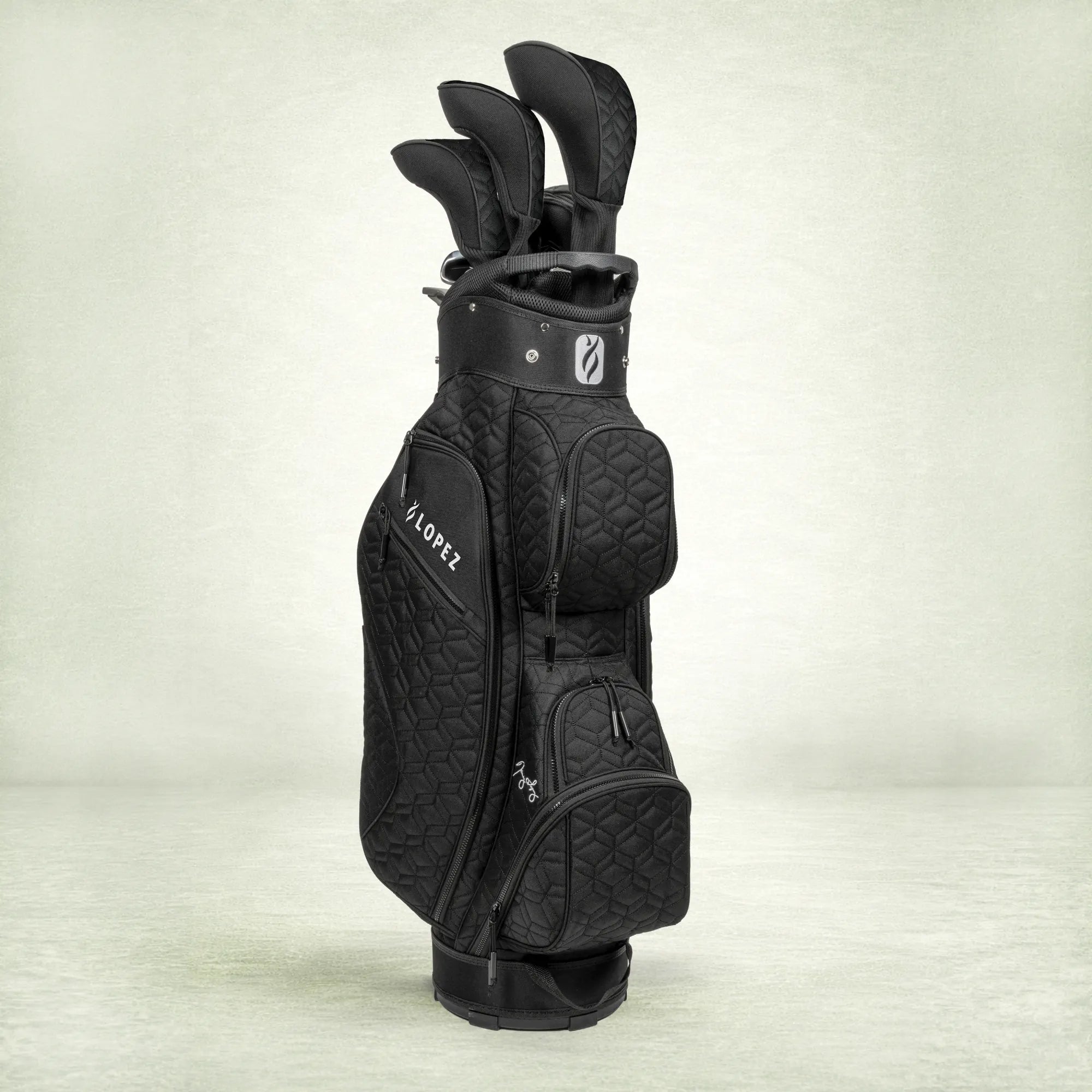 Nancy Lopez Golf Signature 19Pc Cart Bag Pkg Set - Coal Black Rh