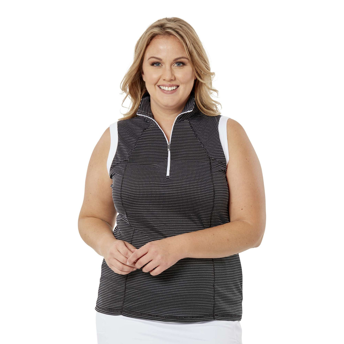 Sleeveless Golf Shirt Plus Size Women's Sleeveless Polo
