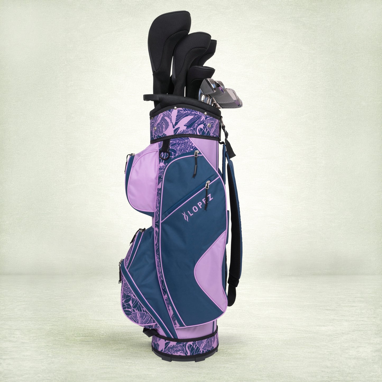 Ashley 18-Piece Cart Bag Package Set - Lush Original Print