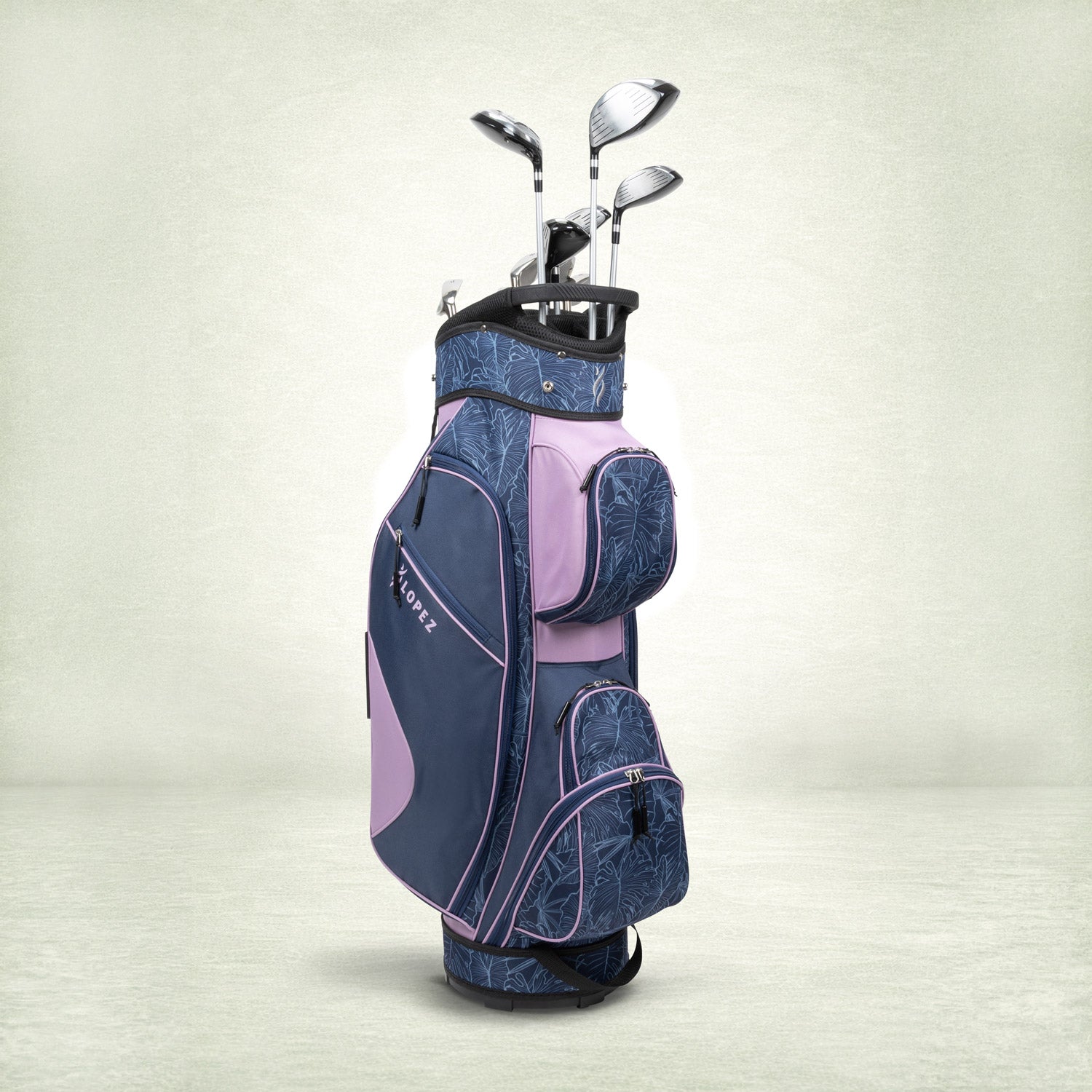 1PIUTUGUALES GOLF レディースS Nancy Lopez Golf Ashley 18-Piece Cart Bag Package Set - Lush