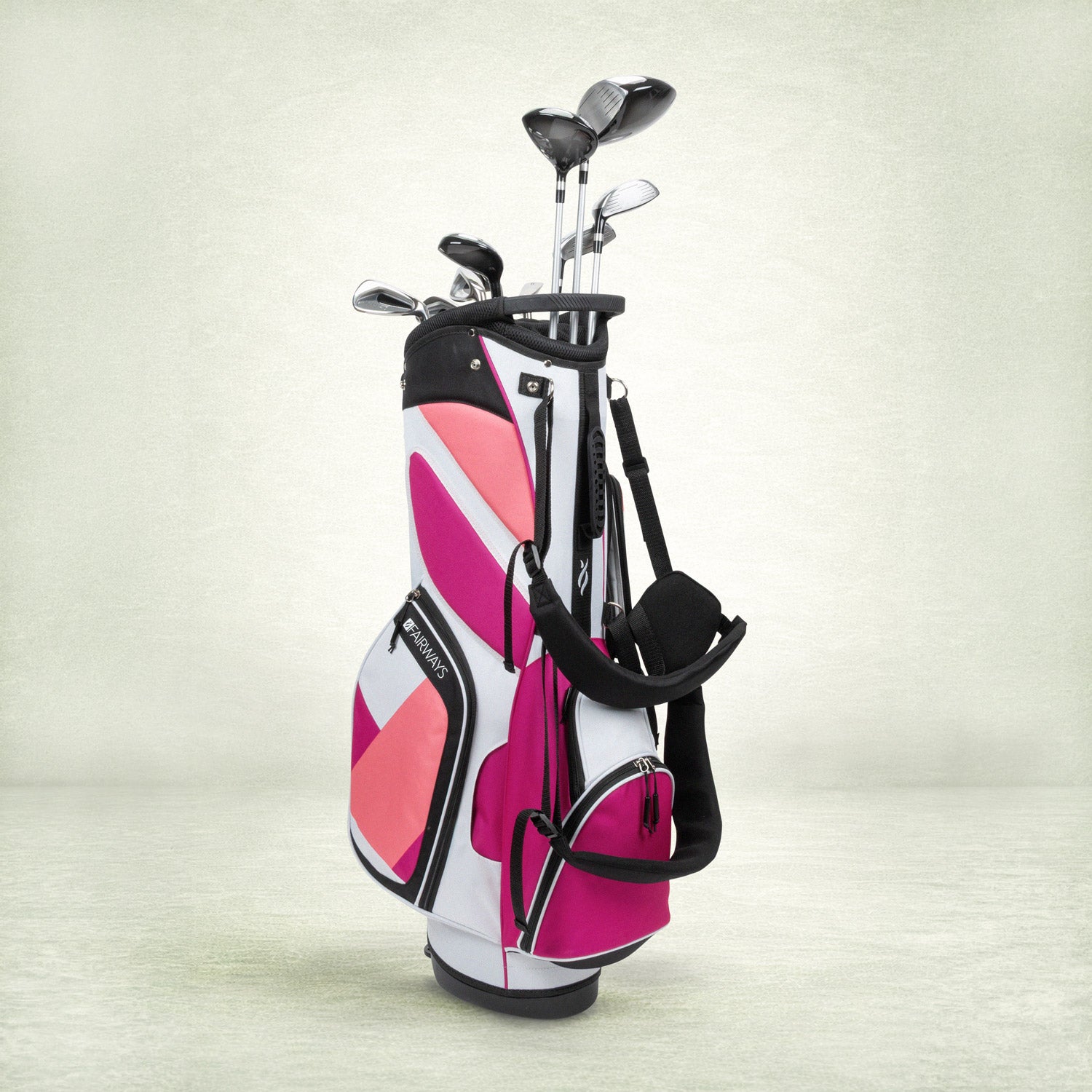 Fairways - 19-Piece Stand Bag Package Set - Minimalistic Pink