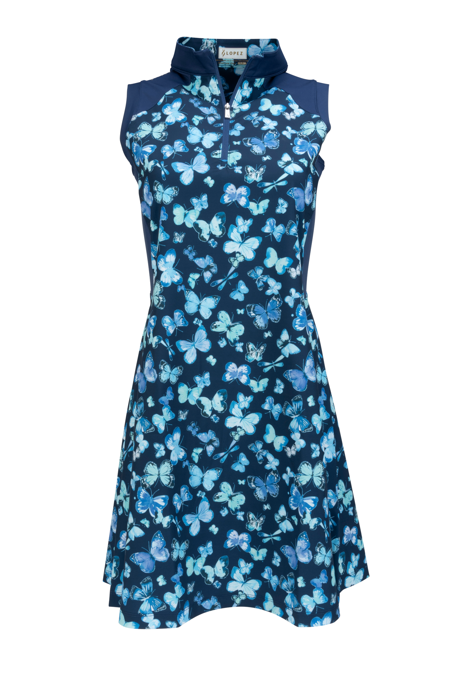 Butterfly Dress - Navy Multi