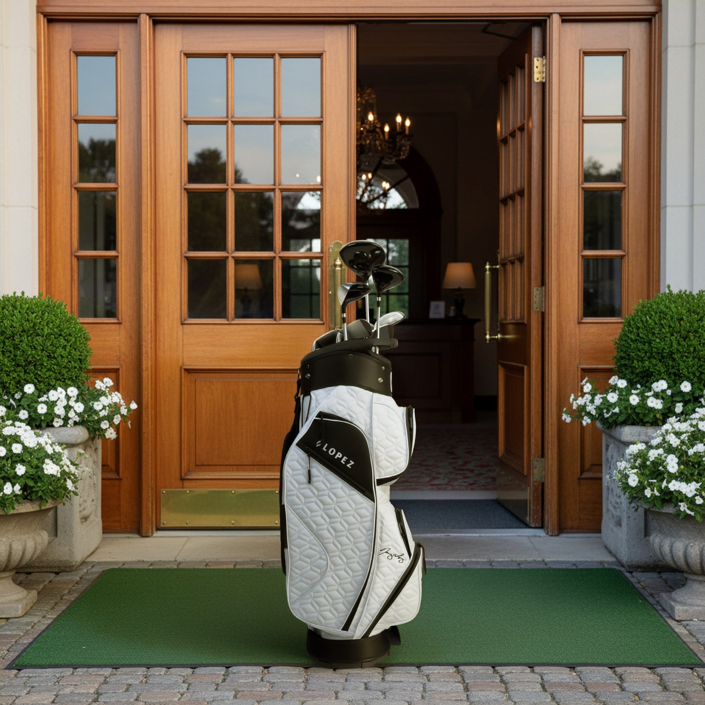 Signature 19-Piece Cart Bag Package Set - White Canvas