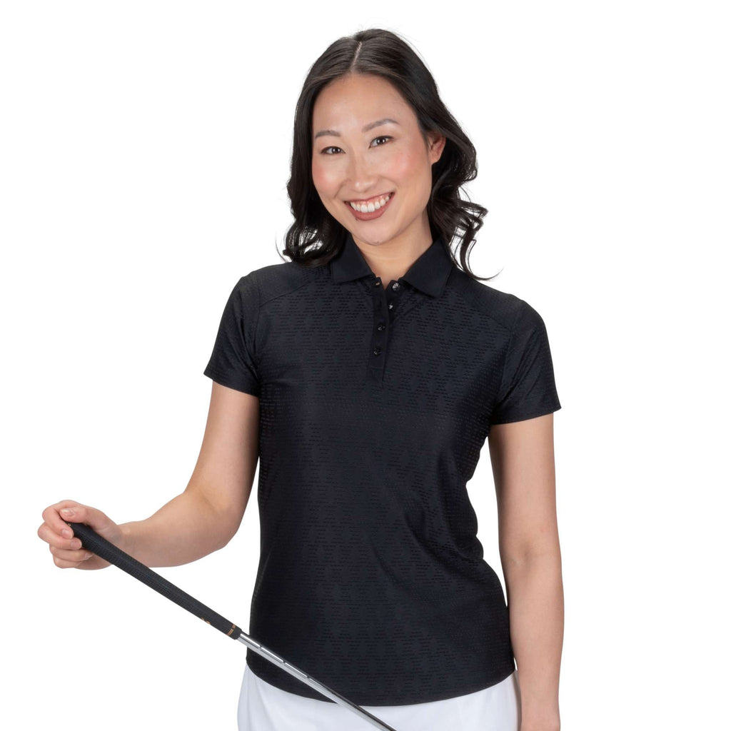 Nancy Lopez   Tempo Short Sleeve Polo Black