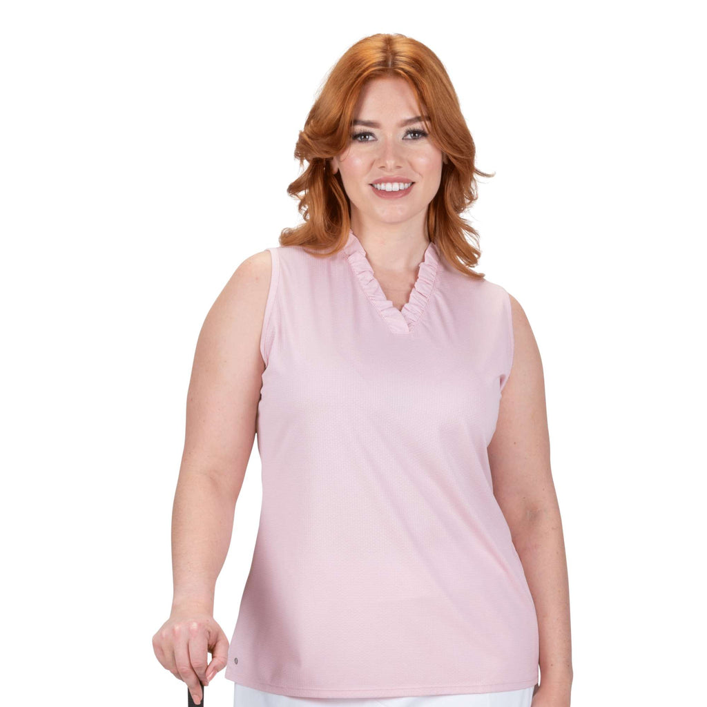Nancy Lopez   Fresh Sleeveless Polo Plus Burst