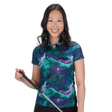 Nancy Lopez  Supra Short Sleeve Polo Black Multi
