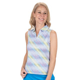Nancy Lopez  Supra Sleeveless Polo White Multi
