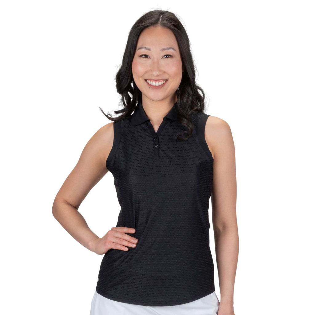 Nancy Lopez   Tempo Sleeveless Polo Black