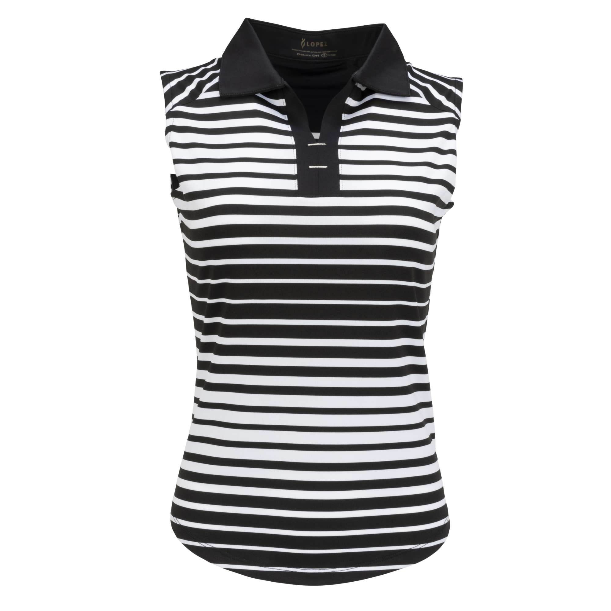 Nancy Lopez  Tango Sleeveless Polo Black Multi