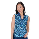 Nancy Lopez   Butterfly Sleeveless Polo Navy Multi