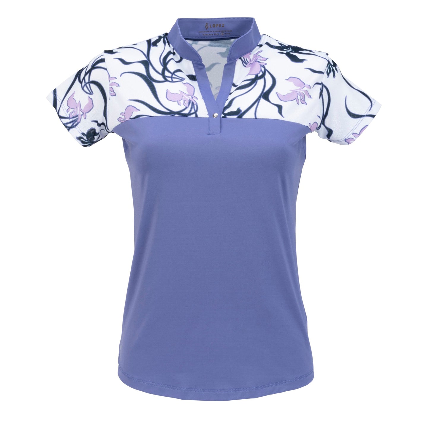 Nancy Lopez  Minx Short Sleeve Polo Corsica Multi