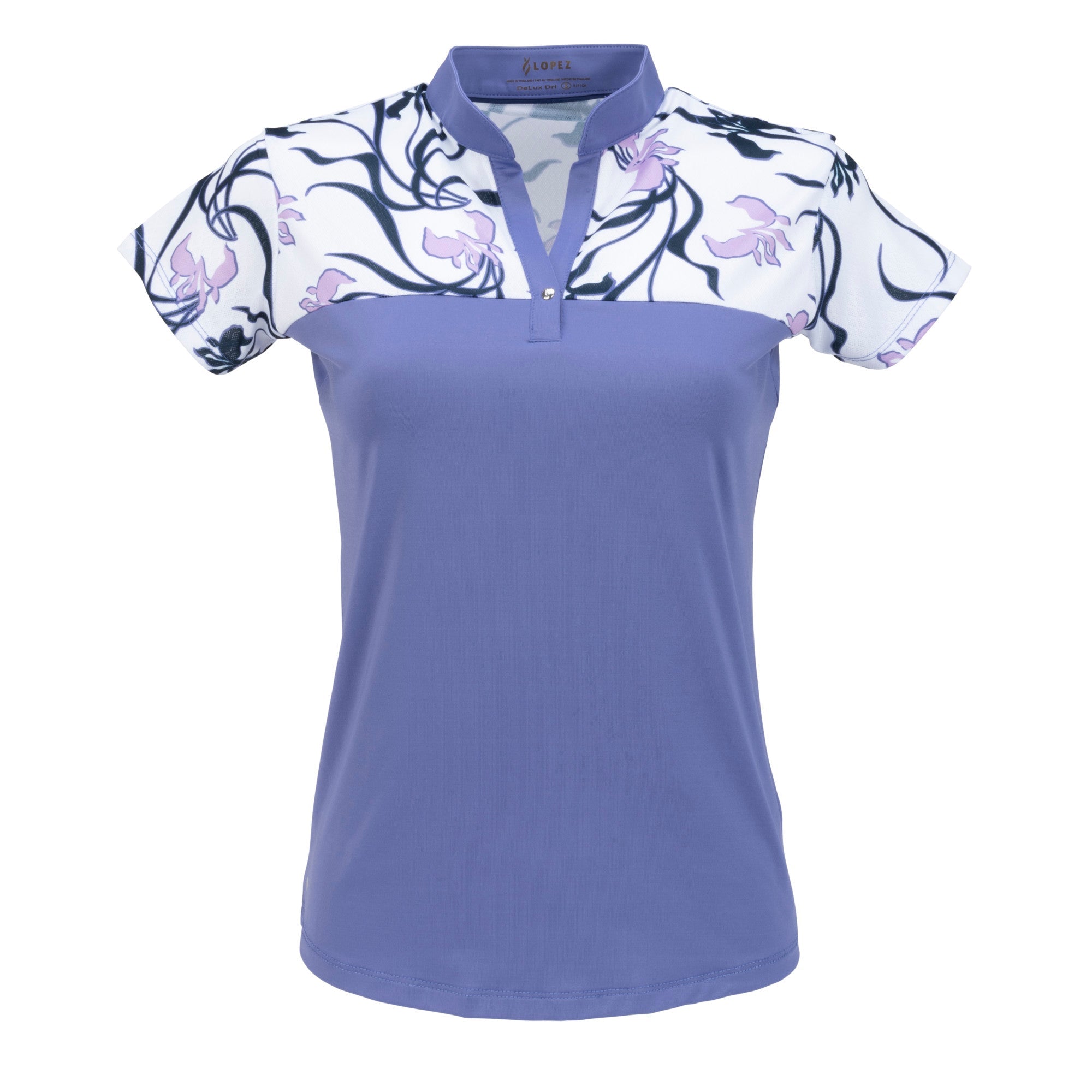 Nancy Lopez  Minx Short Sleeve Polo Corsica Multi
