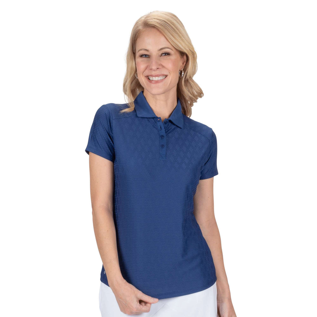 Nancy Lopez   Tempo Short Sleeve Polo Navy
