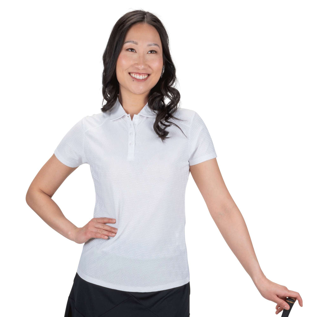 Nancy Lopez   Tempo Short Sleeve Polo White