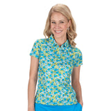 Nancy Lopez  Bloom Short Sleeve Polo Ice Multi