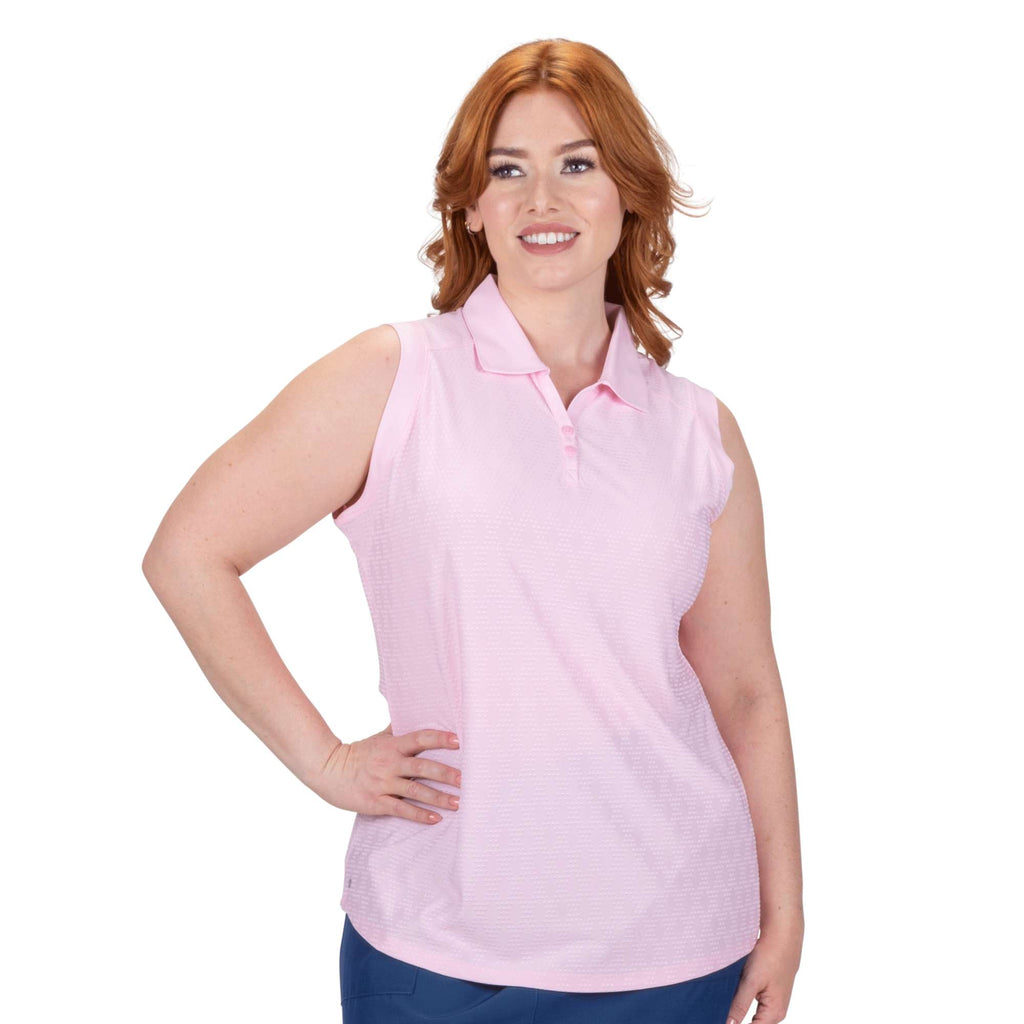 Nancy Lopez   Tempo Sleeveless Polo Plus Burst