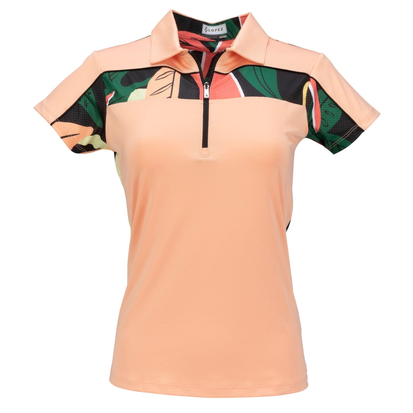 Nancy Lopez  Breeze Short Sleeve Polo Sherbet Multi