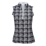 Nancy Lopez  Fanny Sleeveless Polo Black Multi