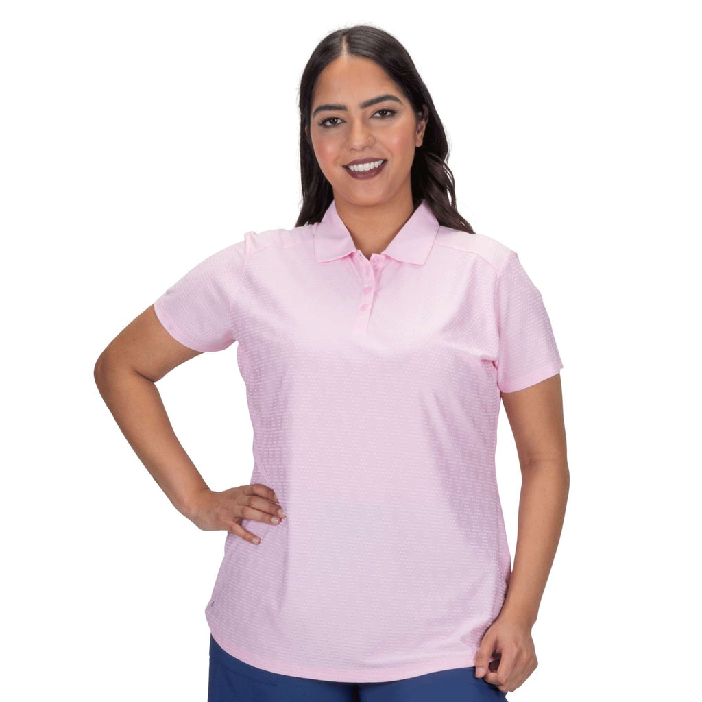Nancy Lopez   Tempo Short Sleeve Polo Plus Burst