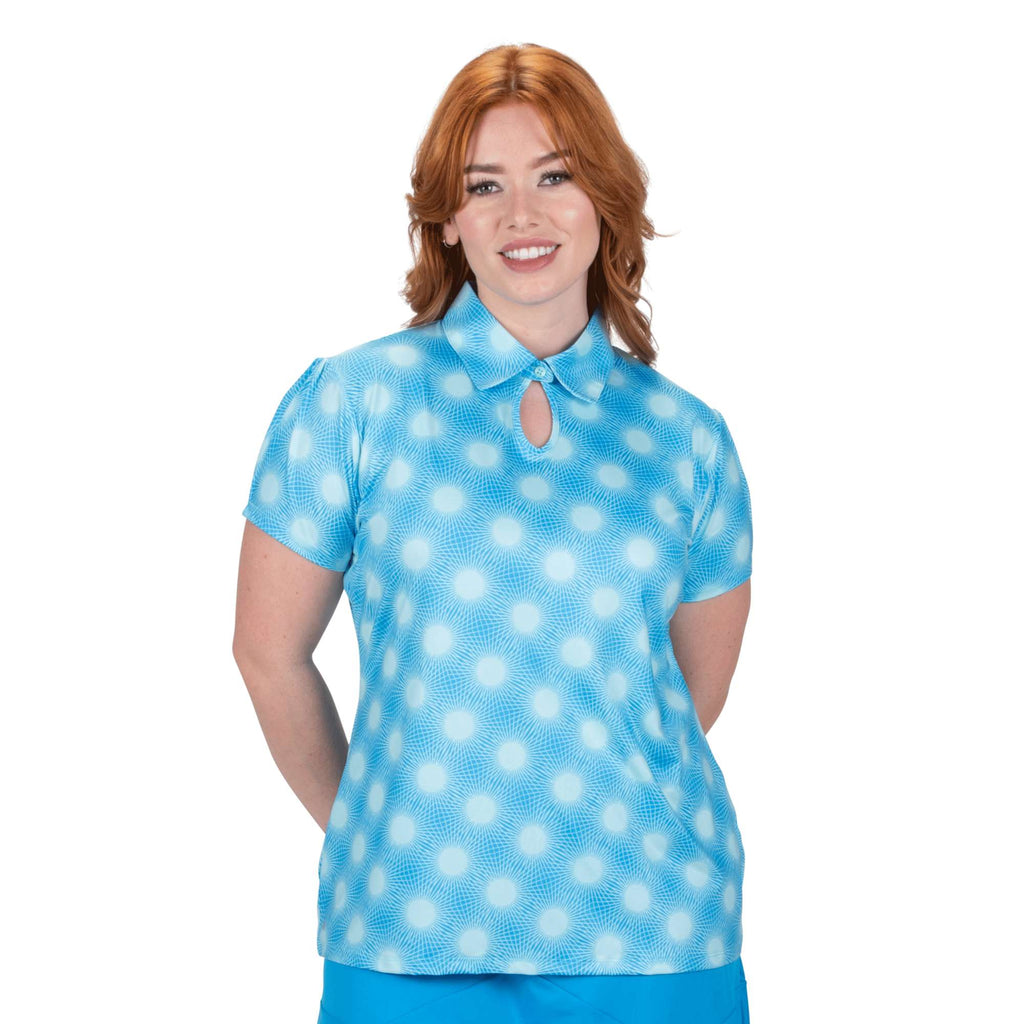 Nancy Lopez   Brilliant Short Sleeve Polo Plus Ice Multi