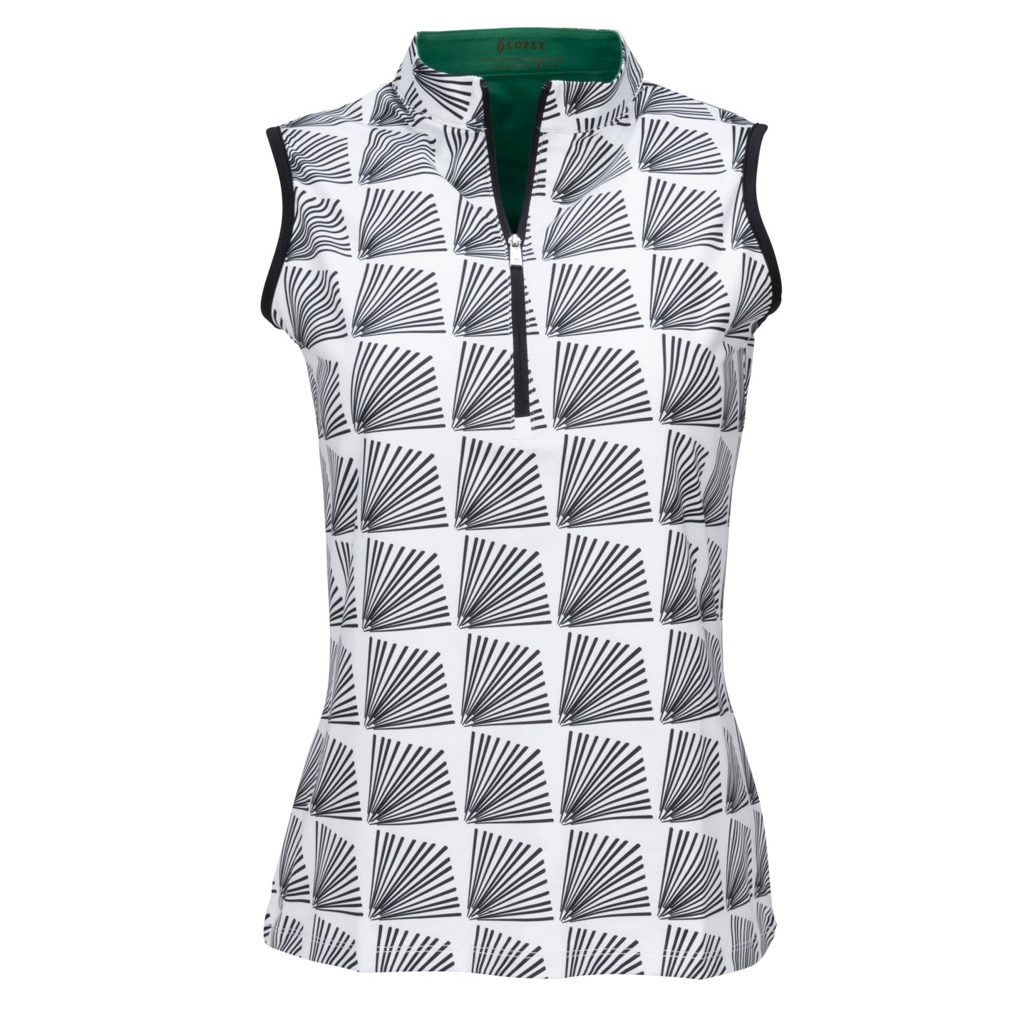 Nancy Lopez  Fanny Sleeveless Polo White Multi