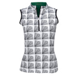 Nancy Lopez  Fanny Sleeveless Polo White Multi