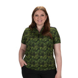 Nancy Lopez  Agava Short Sleeve Polo Plus Black Multi