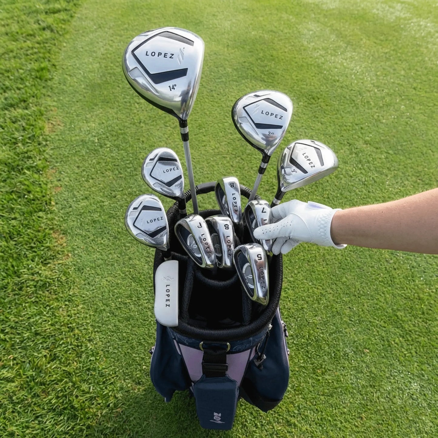 Nancy Lopez  Ashley 18-Piece Cart Bag Package Set - Lush Lush