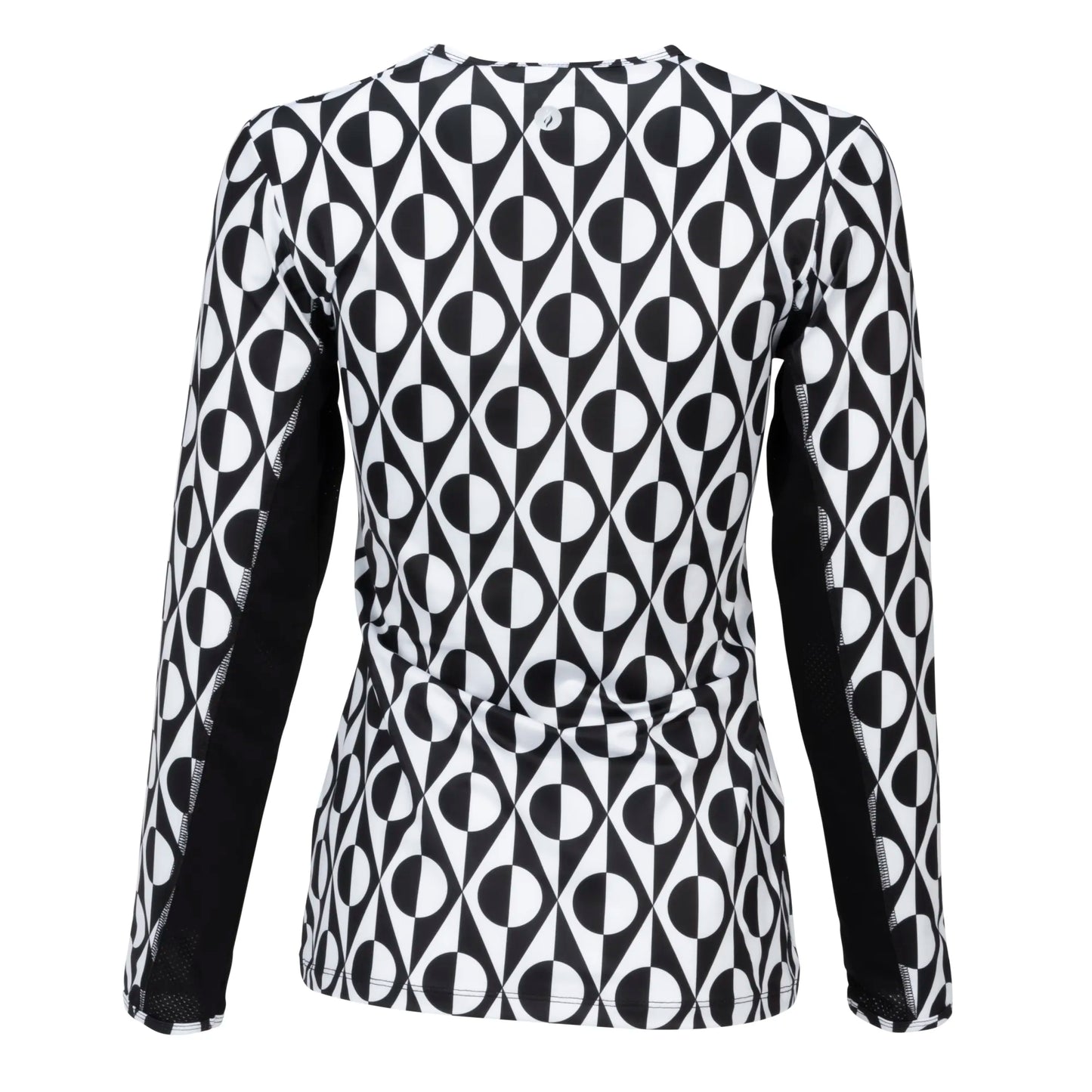 Nancy Lopez  Aspiration Long Sleeve (Upf 50+) Black/White (Deco Print)