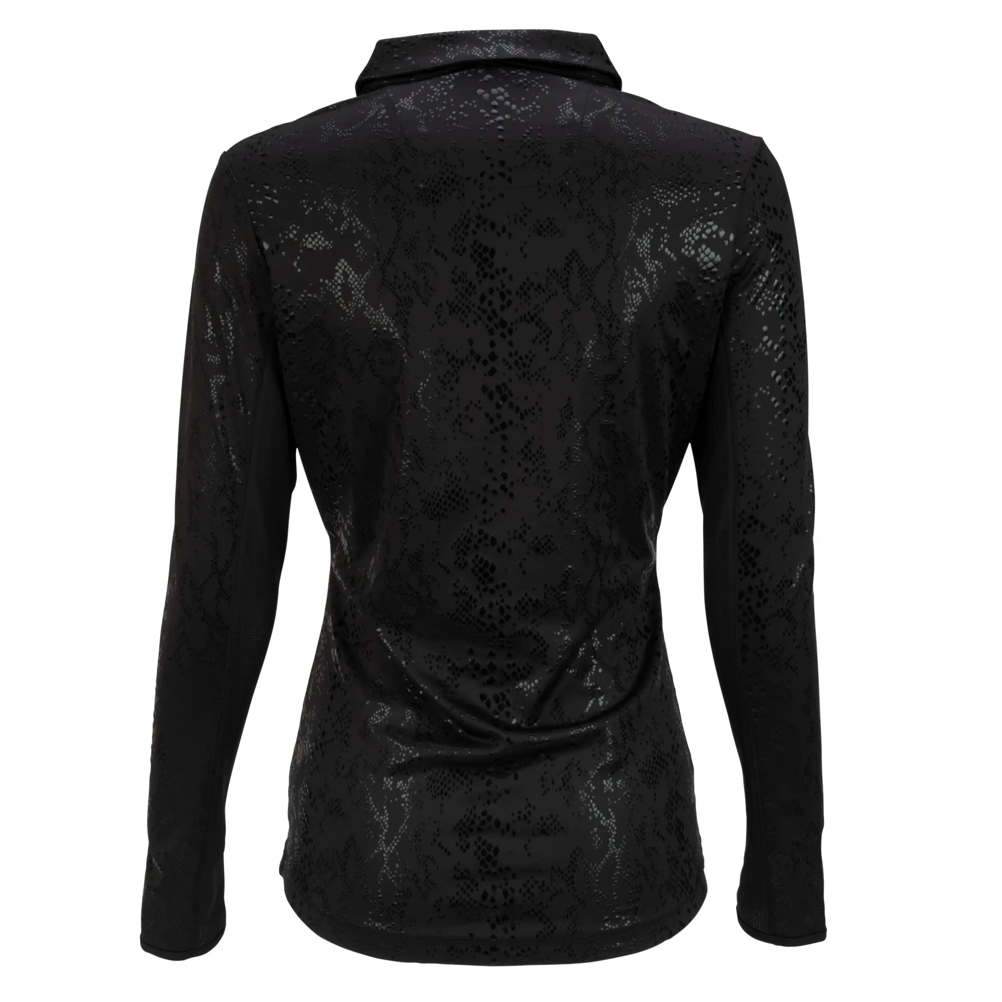 Nancy Lopez  Balance Long Sleeve Polo Black Multi