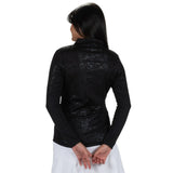 Nancy Lopez  Balance Long Sleeve Polo Black Multi