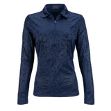 Nancy Lopez  Balance Long Sleeve Polo Navy Multi