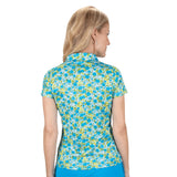 Nancy Lopez  Bloom Short Sleeve Polo Ice Multi