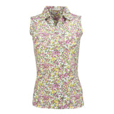 Nancy Lopez  Bloom Sleeveless Polo White Multi