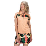 Nancy Lopez  Breeze Short Sleeve Polo Sherbet Multi