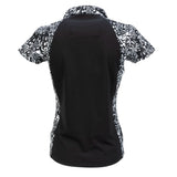 Nancy Lopez  Congo Short Sleeve Polo Black Multi