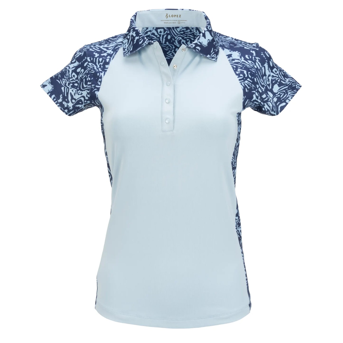 Nancy Lopez  Congo Short Sleeve Polo Navy Multi