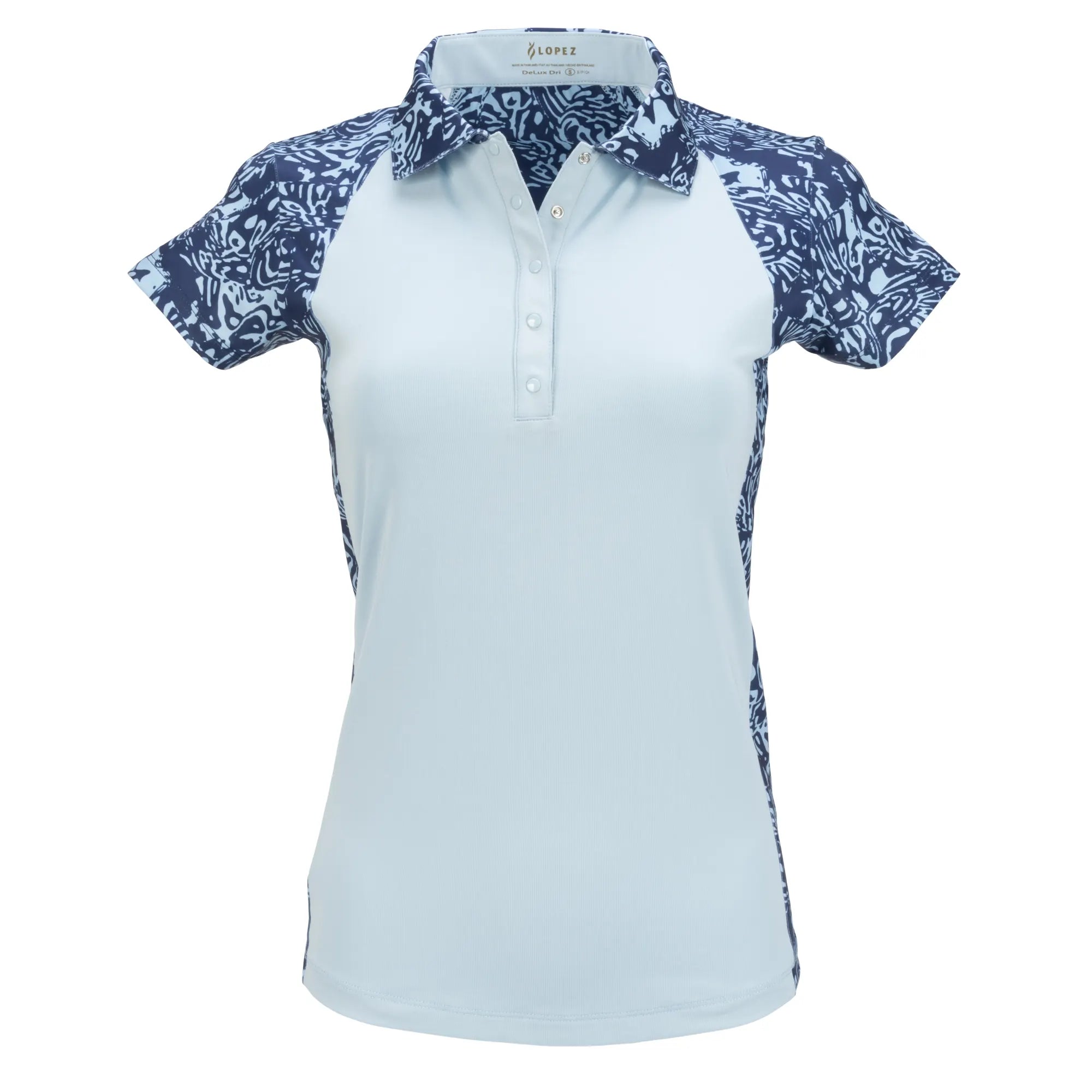 Nancy Lopez  Congo Short Sleeve Polo Navy Multi