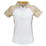 Nancy Lopez  Congo Short Sleeve Polo White Multi