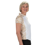 Nancy Lopez  Congo Short Sleeve Polo White Multi