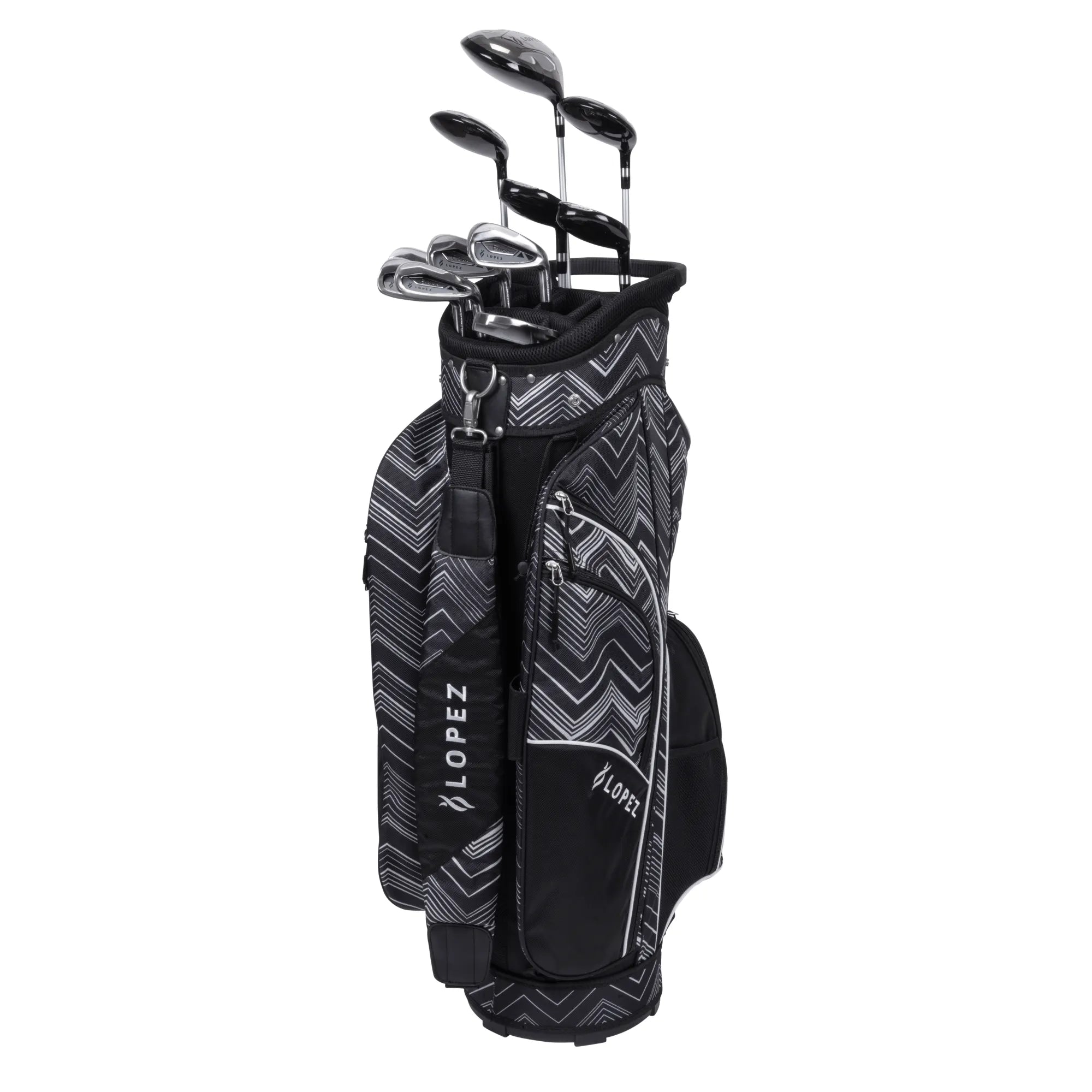 Nancy Lopez  Erinn 18-Piece Cart Bag Package Set - Chevron Chevron