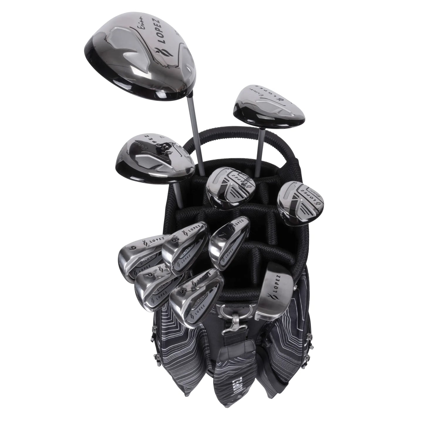 Nancy Lopez  Erinn 18-Piece Cart Bag Package Set - Chevron Chevron