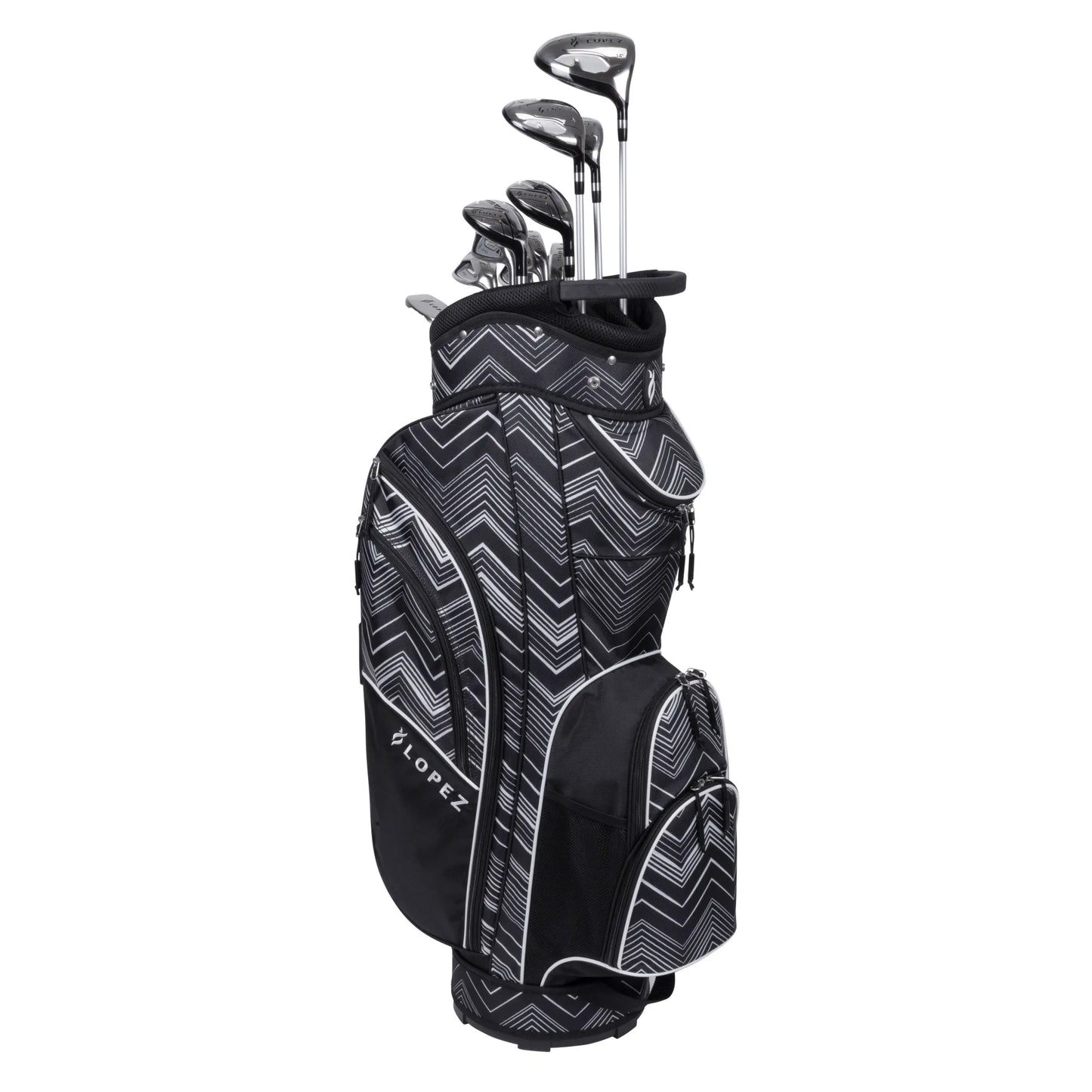 Nancy Lopez  Erinn 18-Piece Cart Bag Package Set - Chevron Chevron
