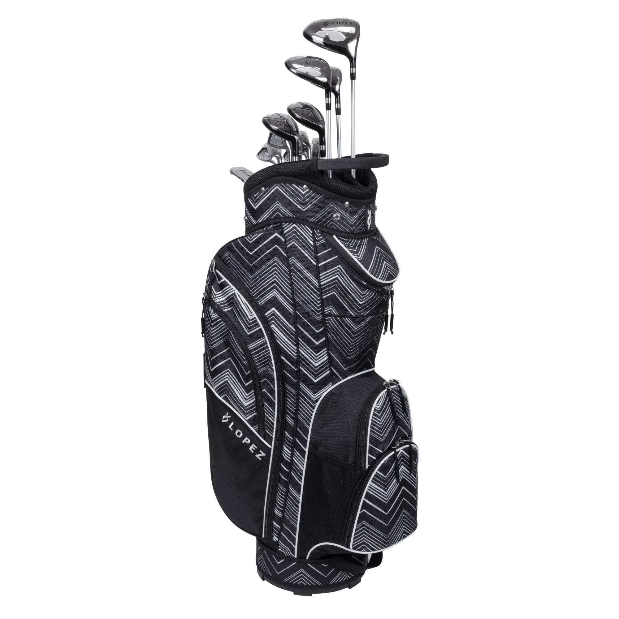 Nancy Lopez  Erinn 18-Piece Cart Bag Package Set - Chevron Chevron