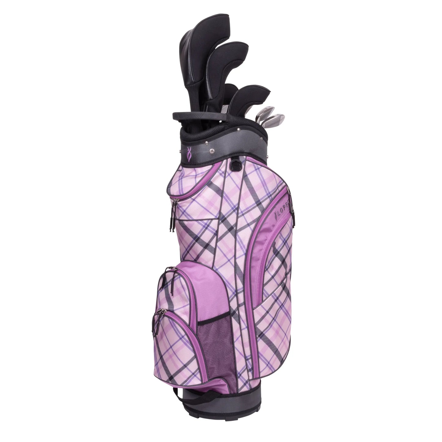 Nancy Lopez  Erinn 18-Piece Cart Bag Package Set - Purple Plaid