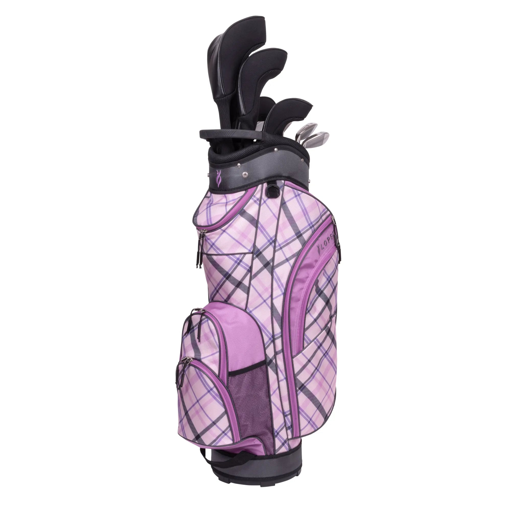 Nancy Lopez  Erinn 18-Piece Cart Bag Package Set - Purple Plaid