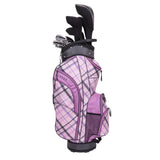 Nancy Lopez  Erinn 18-Piece Cart Bag Package Set - Purple Plaid
