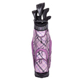 Nancy Lopez  Erinn 18-Piece Cart Bag Package Set - Purple Plaid