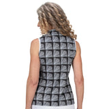 Nancy Lopez  Fanny Sleeveless Polo Black Multi