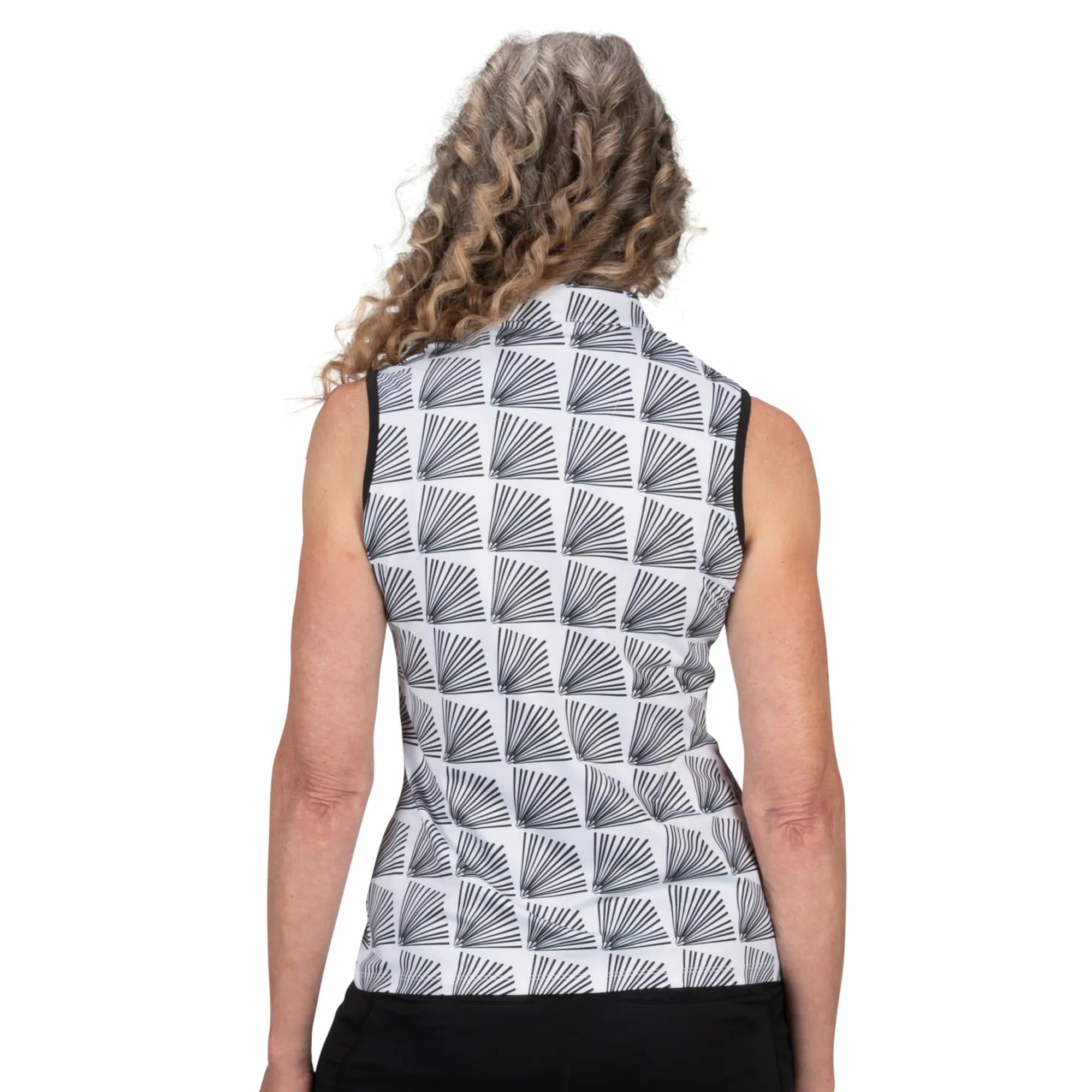 Nancy Lopez  Fanny Sleeveless Polo White Multi